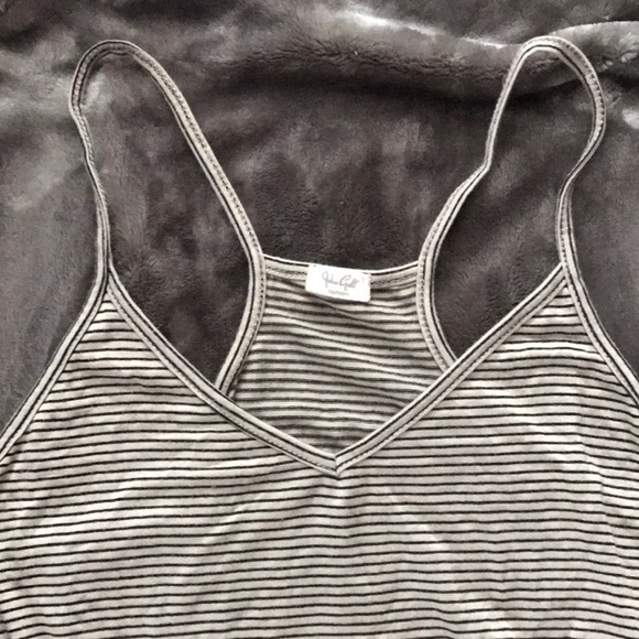 Black and White Stripped Romper (Brandy Melville) - Picture 2 of 2